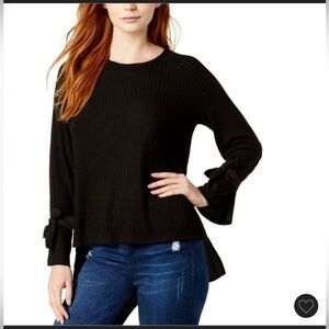 Banana Republic Black Ribbed Long Sleeve Tee